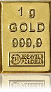 Goldbarren 1g - Einzelbarren aus Tafelbarren Goldbarren 1g - E...