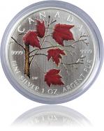 Maple Leaf 1 Unze Silber - coloriert Maple Leaf 1 Unze...