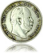 2 Mark Kaiserreich Wilhelm Deutscher Kaiser 10g Silber (1876 - 1884) 2 Mark Kaiserreic...