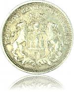 2 Mark Kaiserreich Freie Hansestadt Hamburg 10g Silber (1876 - 1888) 2 Mark Kaiserreic...