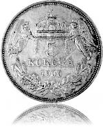 5 Kronen Ungarn 21,32g Silber (1900) 5 Kronen Ungarn 2...