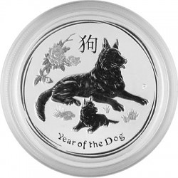 Lunar II Hund 1/2oz Silber - 2018 Lunar II Hund 1/2...