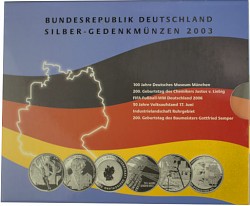 6x 10 EUR Gedenkm...