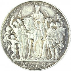 2 Mark Kaiserreich Befreiungskriege 10g Silber - 1913 2 Mark Kaiserreic...