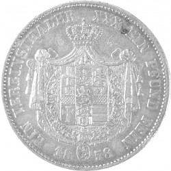 1 Vereinstaler Hessen 1858 - 16,67g Silber 1 Vereinstaler He...