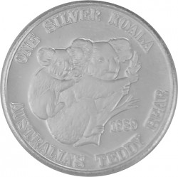 Medaille Australien's Teddy Bear 1oz Silber - 1989 Medaille Australi...