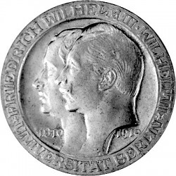 3 Mark Kaiserreich Jahrhundertfeier Univesität Berlin 15g Silber - 1910 3 Mark Kaiserreic...