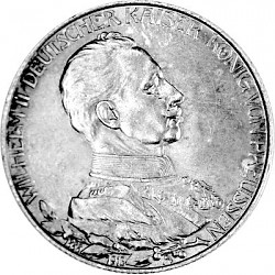 2 Mark Kaiserreich Wilhelm II Deutscher Kaiser Regierungsjubiläum 10g Silber - 1913 2 Mark Kaiserreic...