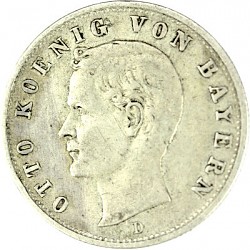 2 Mark Kaiserreich Otto Koenig von Bayern 10g Silber (1891 - 1913) 2 Mark Kaiserreic...