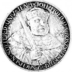 2 Mark German Empire University of Leipzig 10g Silver - 1909 2 Mark German Emp...