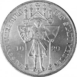 3 Reichsmark Weimarer Republik Meissen 7,5g Silber - 1929 3 Reichsmark Weim...