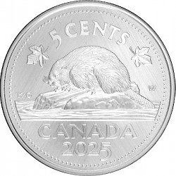 5 Cent Canada Beaver 31.39g Silver 2025 5 Cent Canada Bea...