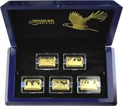 5 Dollar Fiji Premium Size Gold Bar - Eagle Collection 5x1g - 2016 5 Dollar Fiji Pre...
