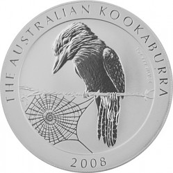 Kookaburra 1 Unze Silber - 2008 Kookaburra 1 Unze...