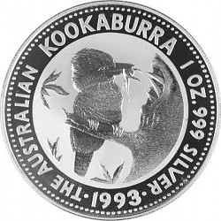 Kookaburra 1 Unze Silber - 1993 Kookaburra 1 Unze...